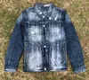 Herrjackor avslappnad smal man y3 ppclee denim jacka personlig knapp ner broderade lapptoppar nostalgic