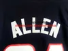 NCAA Connecticut Huskies Ray 34 Allen Jersey Mavi Renk Retro Dikişli Ray Allen College Basketbol Formaları