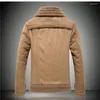 Мужские куртки зимняя осенняя куртка Coats Fuax Кожаный мех 2023 повседневные поворотные кнопки-воротника