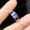 Cluster Rings Real And Natural Tanzanite Ring 925 Sterling Silver Fine Fashion Wedding Super Quality