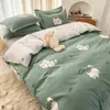 Bedding Sets Nordic Simple Set Adult Down Quilt Sheet Double Bed Big Cover Duvet King Size Cartoon Four-piece For Children