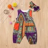 Giyim Setleri Yaz Afrika Elbiseler Çocuk Moda Baskı Romper Bebek Kız Dashiki Bazin Bohemian Tulum Çocukları Riche Ankara Giysileri 230317