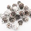 Decorative Flowers 10Pcs/Lot Natural Pine Cones Material Ornaments For DIY Home Party Christmas Tree Decoration Hanging Accessories