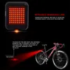 Bike Lights Waterproof 64 LED Laser Bicycle Tail Light USB Rechargeable Automatic Turn Signals Safety Warning