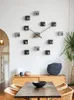 Horloges murales nordique 3d horloge salon décoration fond décorations lumière luxe personnalisé Style créatif