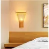 Wandlampen Japanse stijl Tatami -lamp Bamboe geweven Zen Zuidoost -Azië El woonkamer slaapkamer bedkamer antiek bed en breakfas