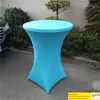 Bar Table Cover Lycra Spandex Cocktail Table Cloth Elastic Bistro Table Linens Stretch For Hotel Party Wedding Decoration