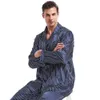 Slaapkleding voor heren S_ Mens Silk Satin Pyjamas Set Pyjama Pyjamas PJS Sleepwear Set Loungewear U.S S M L XL XXL 3XL 4XL plus gestreepte 230320