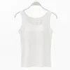 Damestanks Camis Vest Tops met ingebouwde bh -nek gevoerde slanke fit tank sexy shirts feminino casual 230317