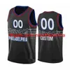 Maillot de basket-ball personnalisé cousu Ben Simmons Joel Embiid Tobias Harris Danny Green Seth Curry Tout joueur Maillots de basket-ball