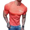Men's T-skjortor 2023 Snabbt torrt löpande T-shirt Fitness Tight Short Sleeve T-shirts Men Compression Sport Shirt Gym 3XL