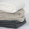 Cobertores Waffle Plaid Muslin Cotton Sofá Throw Blange Air Condition Summer Quilt Cobertors para camas Casamento de casas de casa macia Campa de colaboração 230320