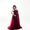 Robes de maternité Tulle pour Po Shoot grossesse queue Robe pographie Robe Maxi Robe de bal robes 230320