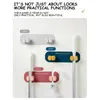 Hooks & Rails Double Mop Wall Mounted Holder Drill-free Self-adhesive Hanging Home Kitchen Tool Useful Garage Bath Washroom Supplies