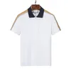 gucci 18ss dos homens de luxo t-shirt da marca de algodão primavera t-shirt cobra abelha impresso polo camisa preto e branco tamanho asiático m-3xl