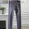 Mäns jeansdesigner 2023 Spring Autumn Stretch Denim Slim Jean Man Classic Trousers Black Casual Mens Pants Grey Uroa ZC7W