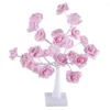 Veilleuses longue durée Rose fleur lampe Base stable chevet lumière LED éclairage doux créer une atmosphère