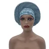 Roupas étnicas já fizeram da Nigeria Auto Gele Diamonds Ready African Headtie Fashion Film Wheff Head Cap Cap Muslim Hijab Turban Party