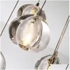Chandeliers Crystal Chandelier Modern Living Room Hanging Lamp Stair Ball Lights Kitchen Lobby Led Indoor Lighting Drop Delivery Dhork