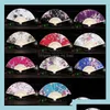 Party Favor Event Supplies Festive Home Garden 15Styles Vintage Bamboo Fancy Folding Fan Hand Flower Chines DHDI4 Drop Delivery DHDVR