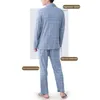 Herren-Nachtwäsche, Herren-Nachtwäsche, gestreifte Baumwoll-Pyjama-Sets für Herren, kurze Ärmel, lange Hosen, Nachtwäsche, Pyjama für Männer, Homewear, Loungewear, Kleidung 230320