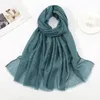 Pailletten Baumwolle Viskose Moslemisches Hijab Schals Frauen Lange Tücher Solide Kopftuch Kopf Wraps Islamischen Turban Stirnband Femme Foulard Bandana