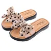 Slipper Bow Flats Open Toe Slide Sandals Nonslip Flip Flops Children Home Slippers Kids Girls Sower Beach Shoe 230317