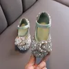 Sneakers Childrens Shoes Pearl Rhinestones Shining Kids Princess Baby Girls Party and Wedding D487 230317