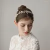 Cabeças O347 Vintage Floral Lady Fairy Crystal Wedding HairBand Handmade Hair Acessories