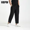 Мужские штаны IEFB японская уличная одежда для плиссированных мужских брюк.