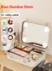 Valises Mignon Maquillage Valise De Luxe Smart LED Lampe Miroir Professionnel Femmes Beauté Cas Grande Capacité Organisations Cosmétiques Sacs 230317