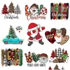 Sybegrepp Tools Christmas Iron Ones Santa Claus Stickers tvättbara värmeöverföringsapplikationer för klädtröjor Jacka Söt di Dhrel