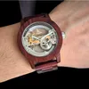 Montres-bracelets coloration mode hommes montres mécaniques en bois créatif cadran creux haut décontracté mâle montre-bracelet automatique montres-bracelets Wri