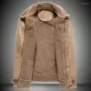Мужские куртки зимняя осенняя куртка Coats Fuax Кожаный мех 2023 повседневные поворотные кнопки-воротника