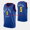 Men Oświadczenie Nah'Shon Hyland Jeff Green Aaron Gordon Facundo Campazzo PJ Dozier Will Barton Monte Morris Blue 2021 Basketball Jersey Swingman