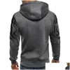 Moletons masculinos moletons masculinos de moda de moda outono inverno 3d camuflando com capuz casual com manga longa de manga longa solar moletom de jogging dhykl