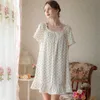 Sleep Dresses Nightgowns Nightdress Sleepwear For Women Short Skirt Cotton Pajamas Summer Short Sleeves Cute Sweet Princess Style Sexy Floral Home Furnishings