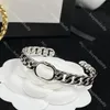 Designer Gold Bangles Hommes Femmes Golden Bracelet Interlocking Letter Charm Bangle With Box