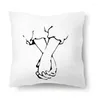 Pillow Simple Line Abstract Face Avatar Lover Hand Pattern Cover White Short Plush Soft Throw Case Nordic Home Decor