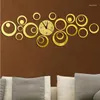 Wall Clocks 2023 Home Decor Ayclic Mirror Clock Modern Design Watch Gift Living Room Acrylic Promotion Multi-piece Set