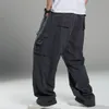 Calça masculina plus size 7xl 8xl primavera outono calça cargo de cargo grossa de rua de rua grossa bolsões de skate de skate skate