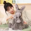 Jouets mignons en peluche d'âne gris 23/40/60CM, poupées en peluche, Animal doux pour bébé, cadeaux de décoration de chambre d'anniversaire pour bébé