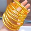 Bangle Metal Bangles for Women Sandblast Effect Gold Silver Plating Designer Luxury Jewelry Classic Styles Round Copper Tube Gift C1139