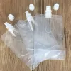 100 ml clamshell verpakkingszak opstaan ​​tuit pouch plastic hand sanering lotion shampoo make -up vloeistof flessen reizen 100 pc's
