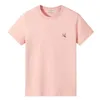 Camisetas masculinas masculinas Mulheres 100% Algodão Brand Fox Bordeded Jersey T-shirt Casal Fashion Casual Sleeve Street Loose Top Tee P230317