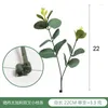 Decorative Flowers Artificial Plant Eucalyptus Plastic Fake Leaves Green Tree Branch For Christmas Wedding DIY Decor Flower Arrangment Faux