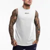 Herrtankstoppar män bodybuilding tank tops gymträning fitness bomull ärmlös skjorta springer cloes stringer singlet manlig sommar casual v z0320