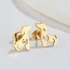 Stud Earrings Dog Ears Studs Stainless Steel For Women Men Girls Wholesales Jewelry