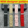 Designer Watchbands Watch Strap Band 38mm 40mm 41mm 42MM 44mm 45MM 49mm iwatch 2 3 4 5 6 7 Bands Embossing Leather Letter Straps Bracelet Fashion Stripes watchband