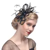 Wedding Headpieces Bridal Fascinator Hat Ruffles Flower Feather Party Women Girls Hair Clip Glitter Rhinestone Vintage Banquet Headpieces